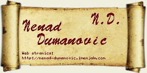 Nenad Dumanović vizit kartica